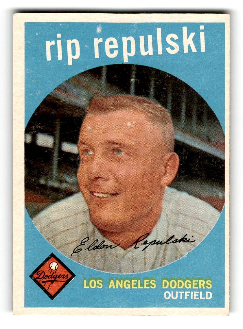 1959 Topps #195 Rip Repulski Los Angeles Dodgers EX