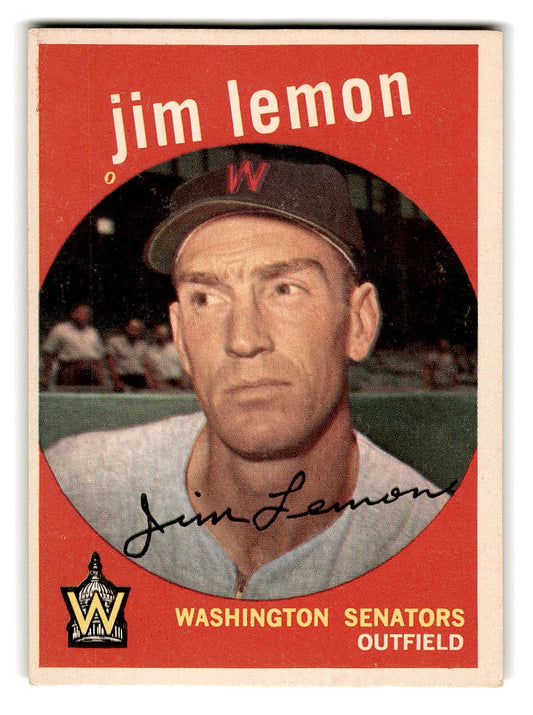 1959 Topps #215 Jim Lemon Washington Senators EX