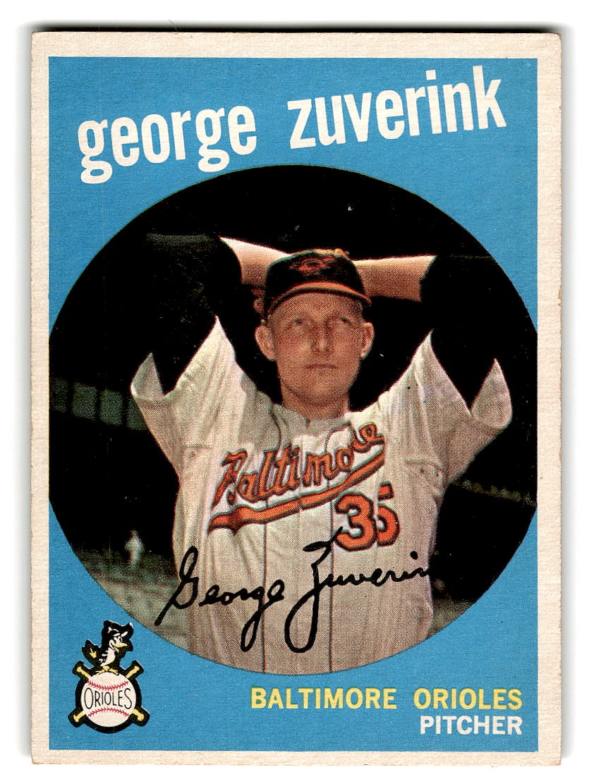 1959 Topps #219 George Zuverink Baltimore Orioles EX