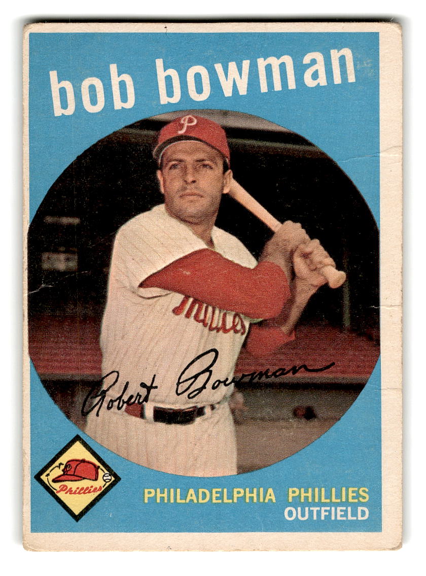1959 Topps #221 Bob Bowman Philadelphia Phillies G/VG