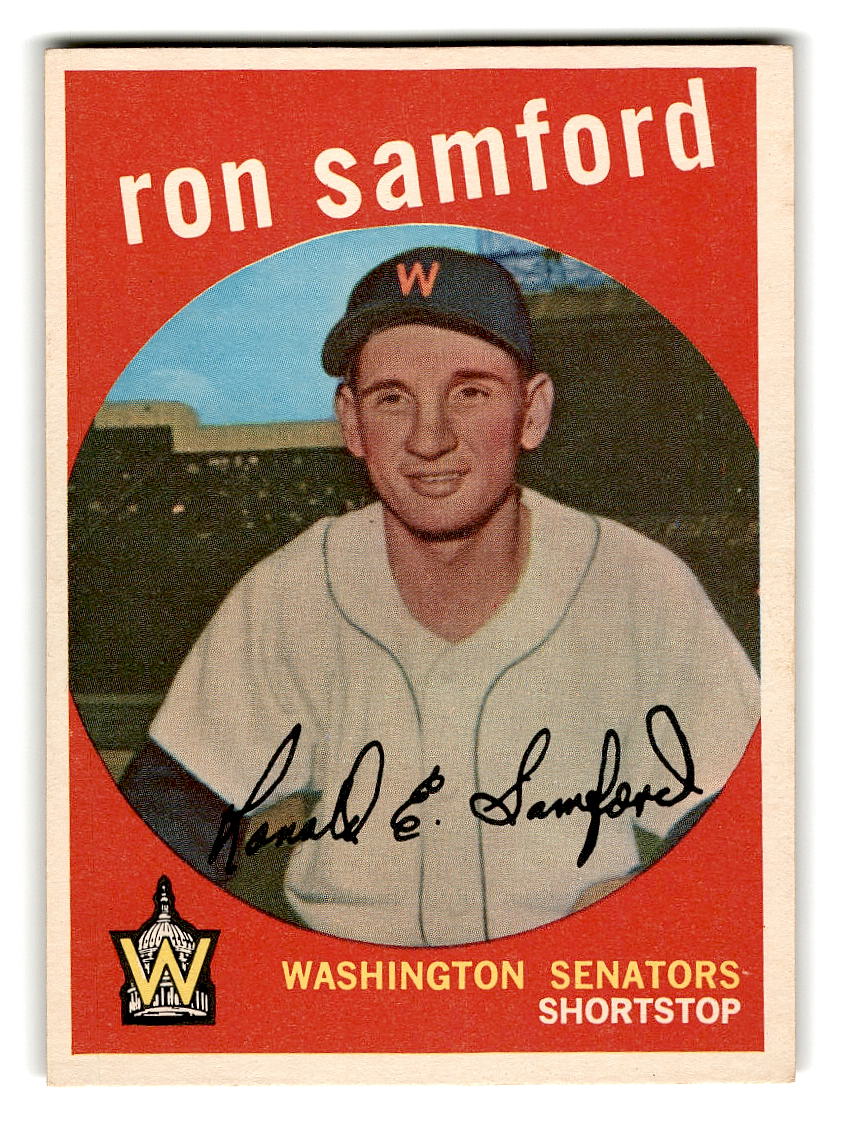 1959 Topps #242 Ron Samford Washington Senators RC EX