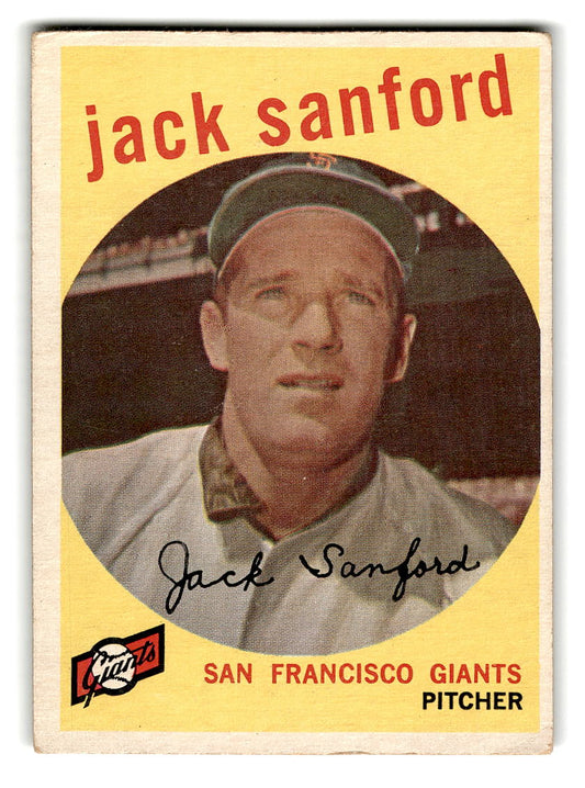 1959 Topps #275 Jack Sanford San Francisco Giants VG