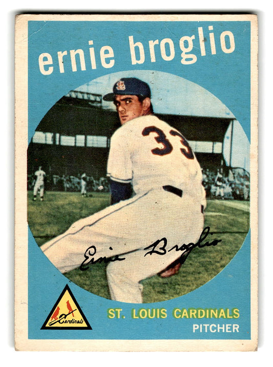 1959 Topps #296 Ernie Broglio St. Louis Cardinals RC VG
