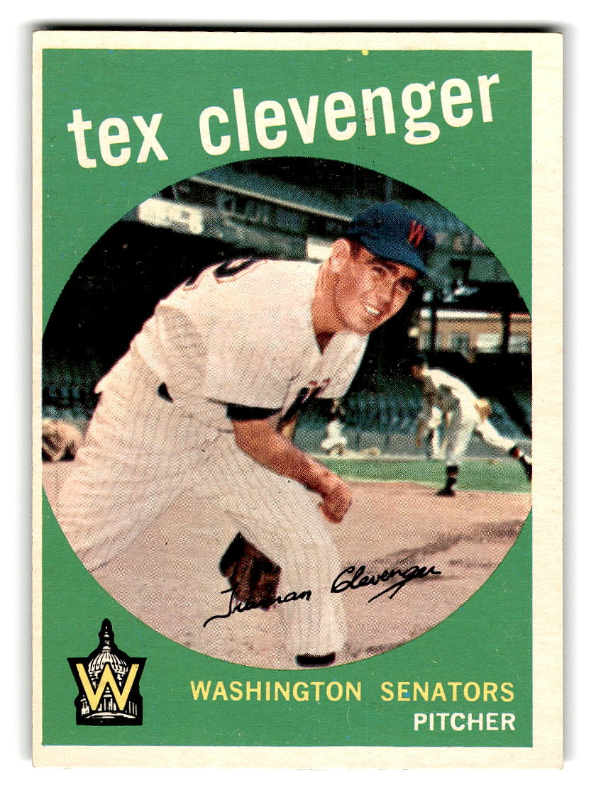 1959 Topps #298 Tex Clevenger Washington Senators EX
