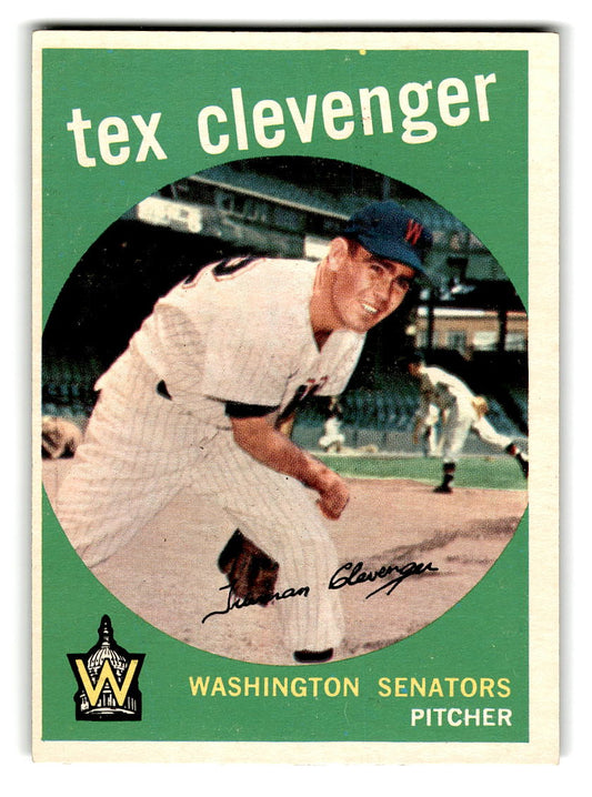 1959 Topps #298 Tex Clevenger Washington Senators EX