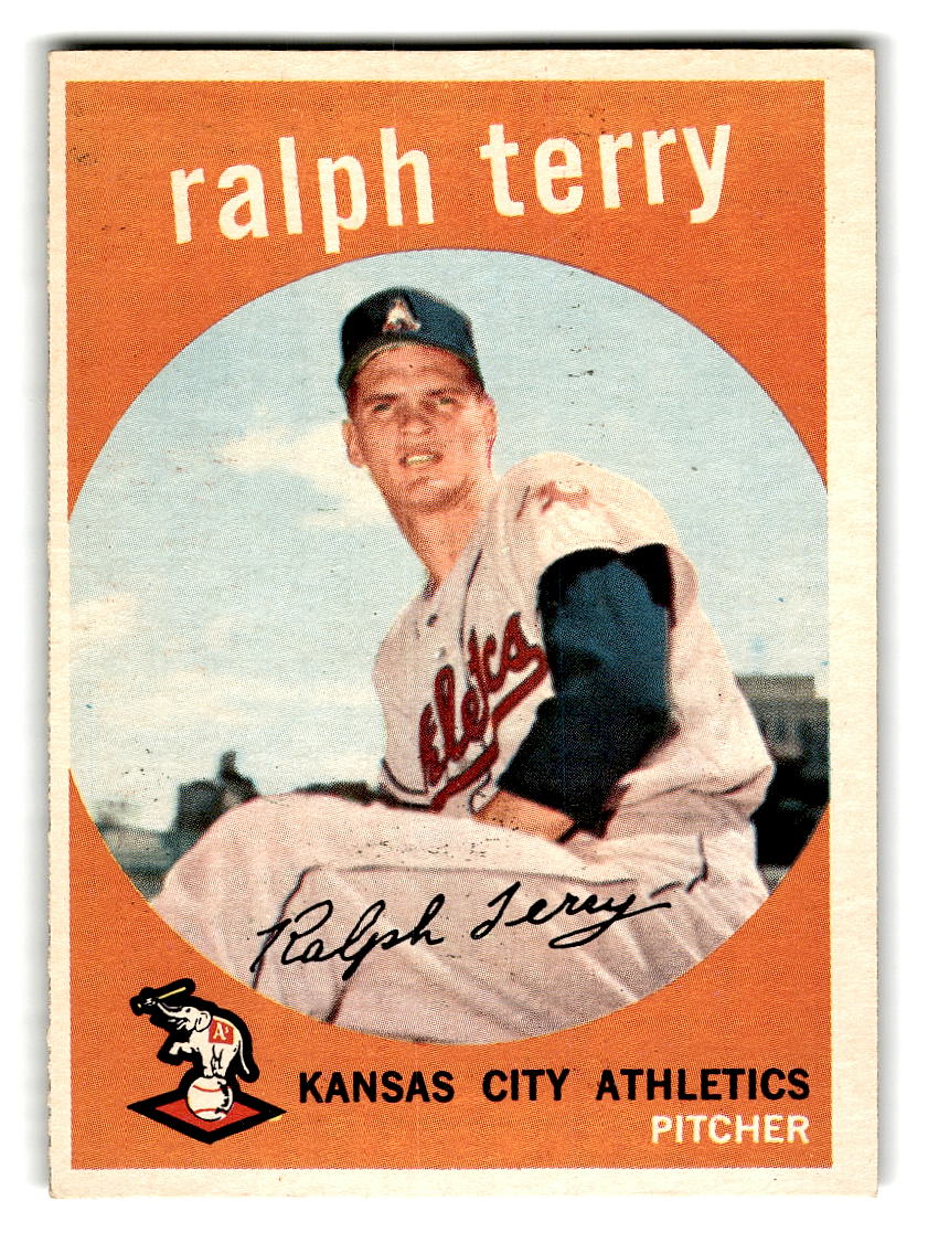1959 Topps #358 Ralph Terry Kansas City Athletics EXMT