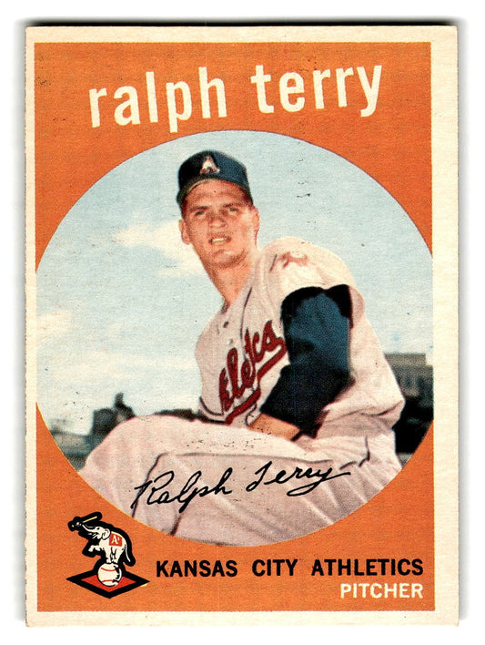 1959 Topps #358 Ralph Terry Kansas City Athletics EXMT