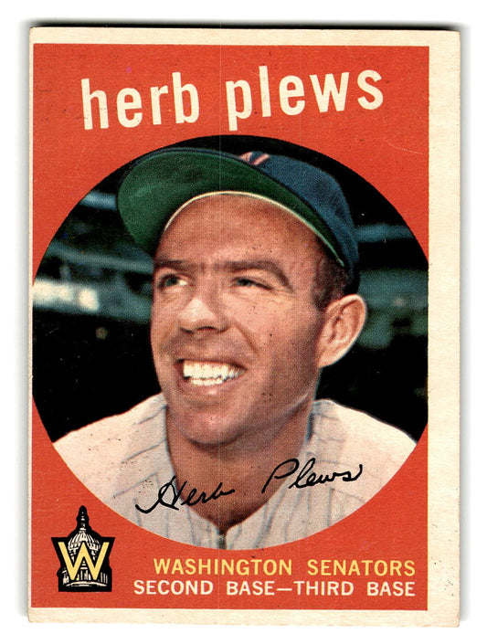 1959 Topps #373 Herb Plews Washington Senators EX