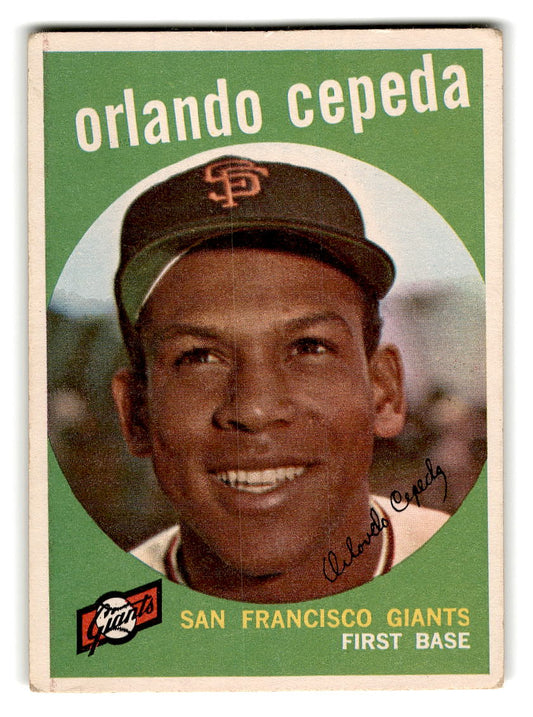1959 Topps #390 Orlando Cepeda San Francisco Giants EX