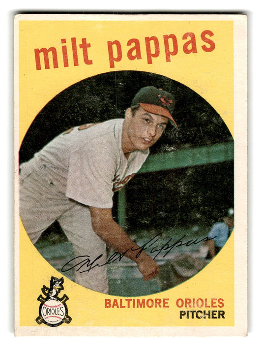 1959 Topps #391 Milt Pappas Baltimore Orioles EX