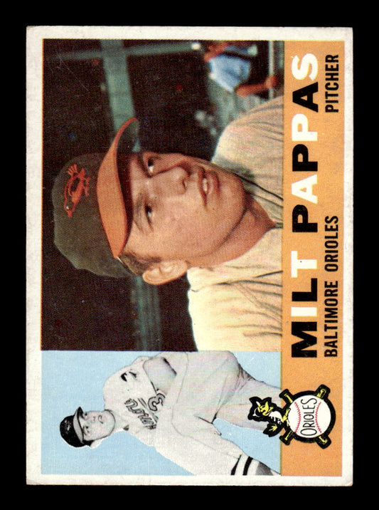 1960 Topps #12 Milt Pappas - Baltimore Orioles EX