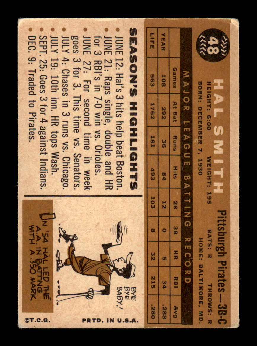 1960 Topps #48 Hal W. Smith - Pittsburgh Pirates VG