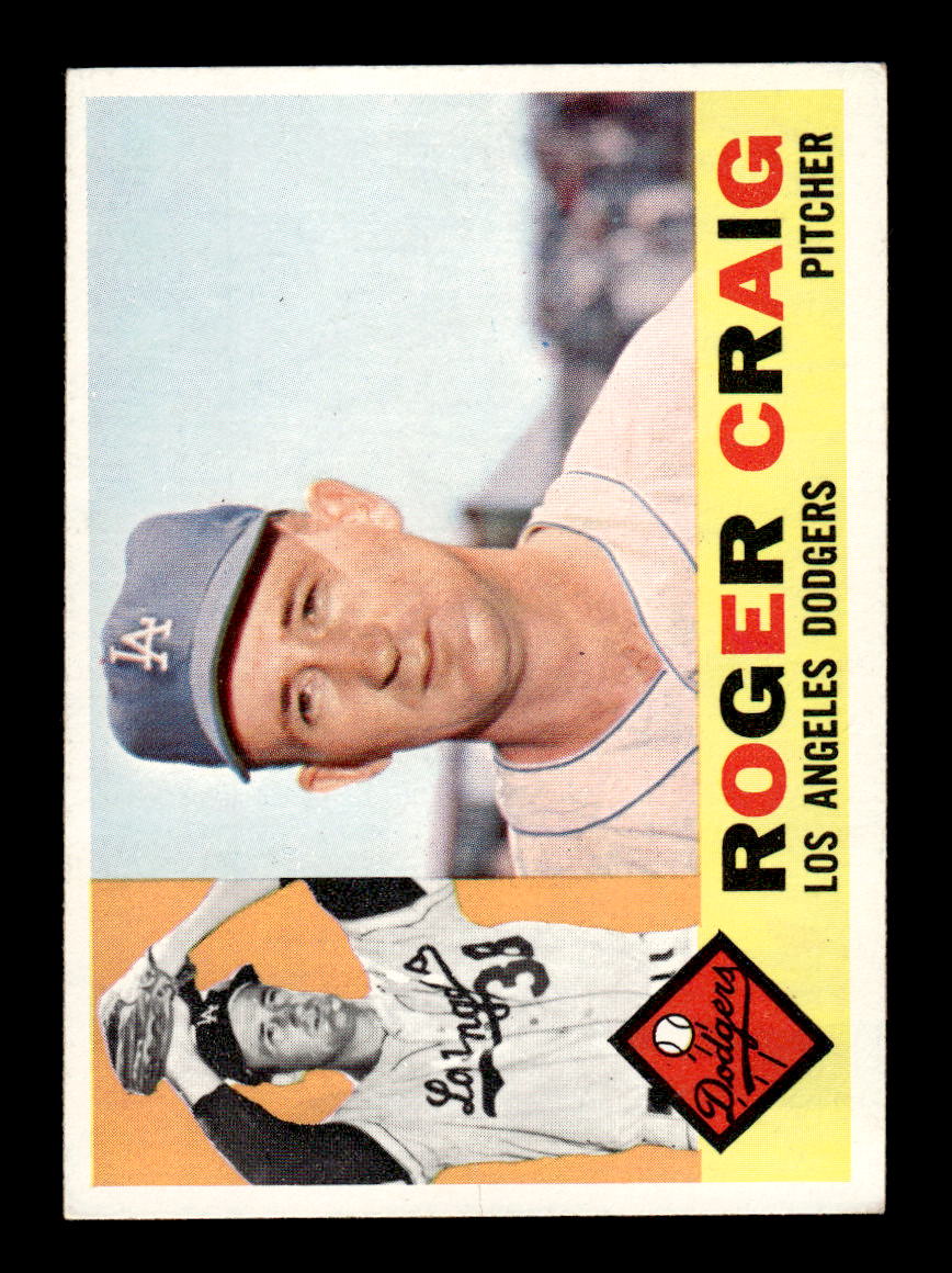 1960 Topps #62 Roger Craig - Los Angeles Dodgers EX