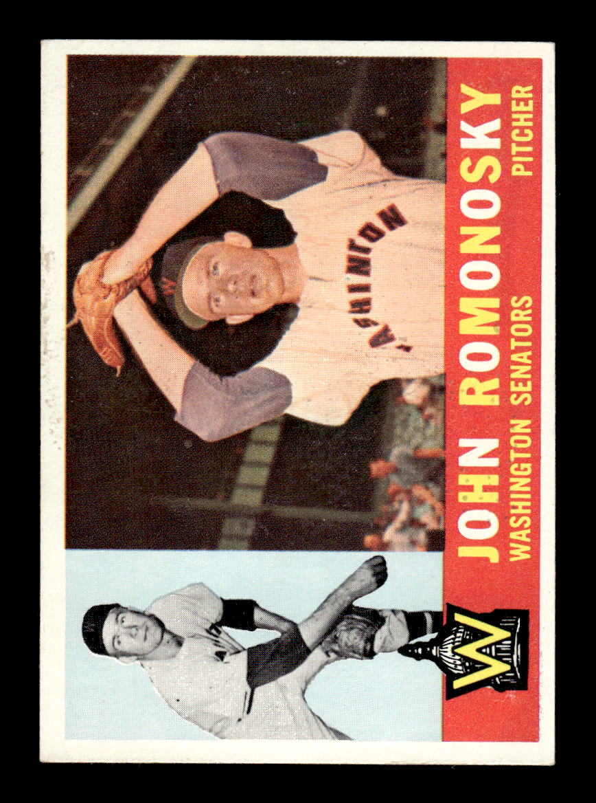 1960 Topps #87 John Romonosky - Washington Senators EX