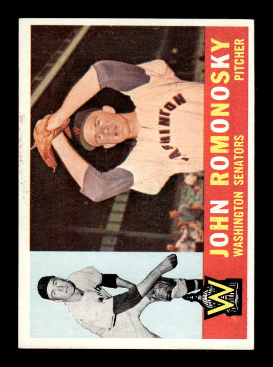 1960 Topps #87 John Romonosky - Washington Senators EX