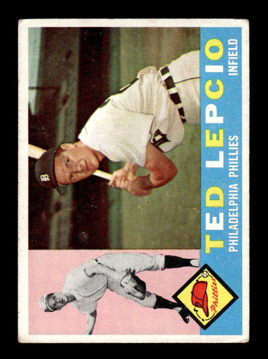 1960 Topps #97 Ted Lepcio - Philadelphia Phillies EX