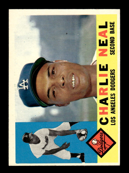 1960 Topps #155 Charlie Neal - Los Angeles Dodgers EX