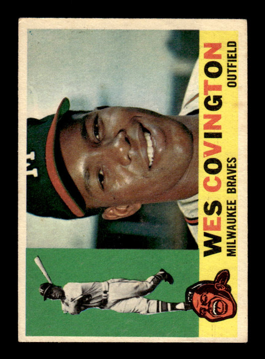 1960 Topps #158 Wes Covington - Milwaukee Braves EX