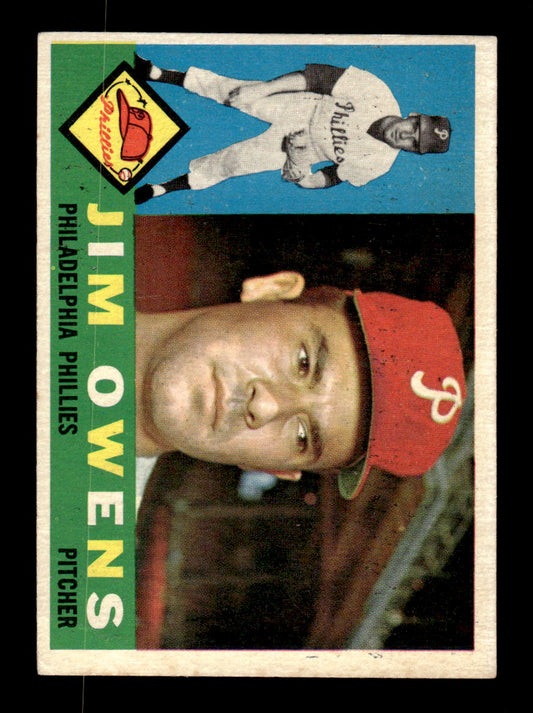 1960 Topps #185 Jim Owens - Philadelphia Phillies EXMT