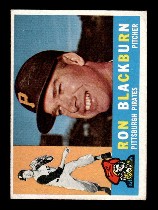 1960 Topps #209 Ron Blackburn - Pittsburgh Pirates EX