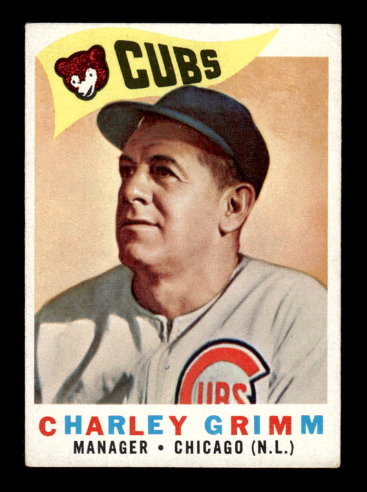 1960 Topps #217 Charlie Grimm - Chicago Cubs EX