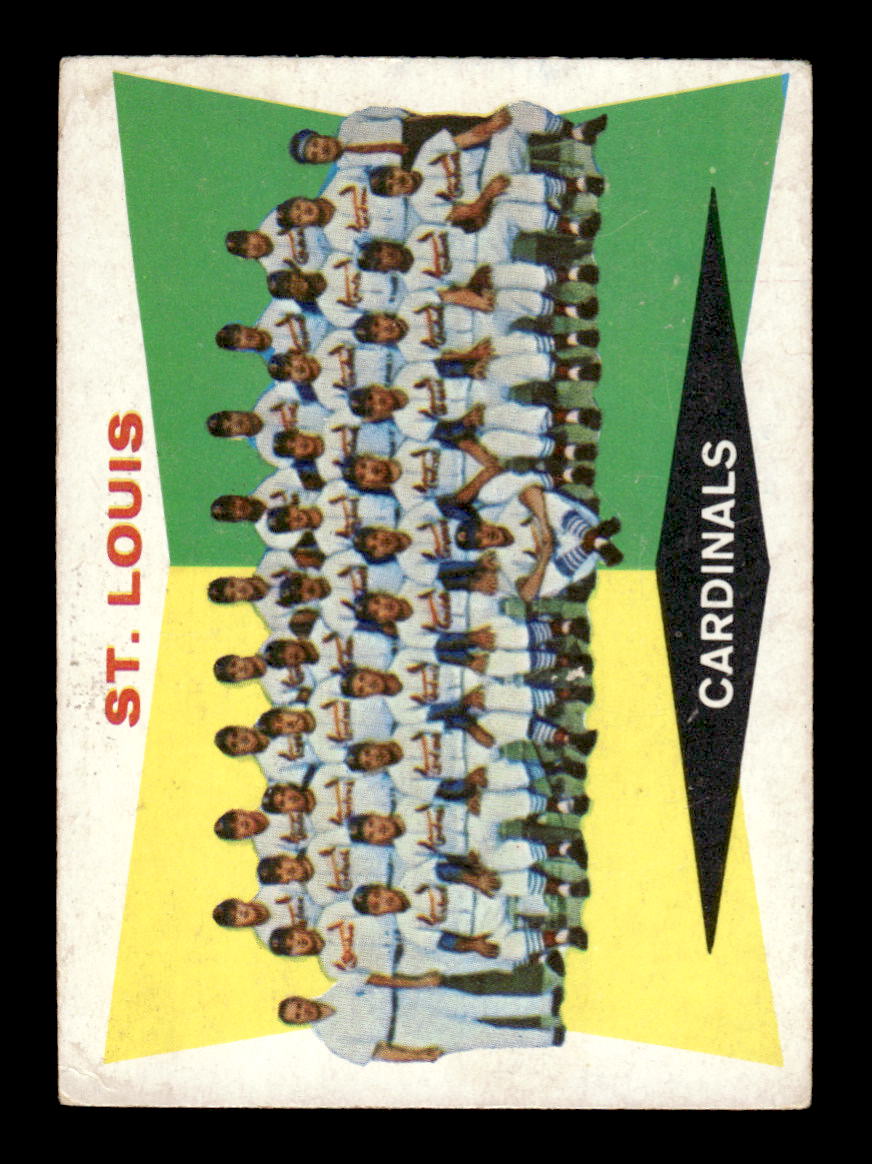 1960 Topps #242 St. Louis Cardinals Checklist (#265-352) VGEX
