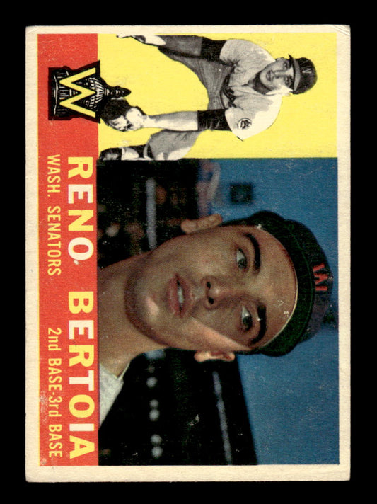1960 Topps #297 Reno Bertoia - Washington Senators EX