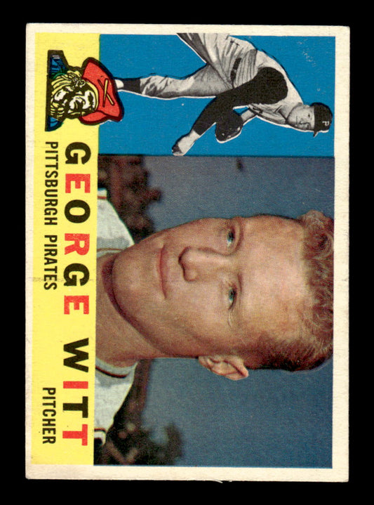1960 Topps #298 George Witt - Pittsburgh Pirates EX