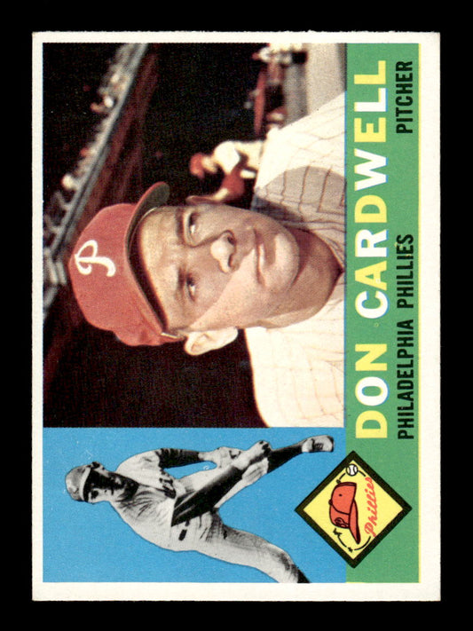 1960 Topps #384 Don Cardwell - Philadelphia Phillies EXMT
