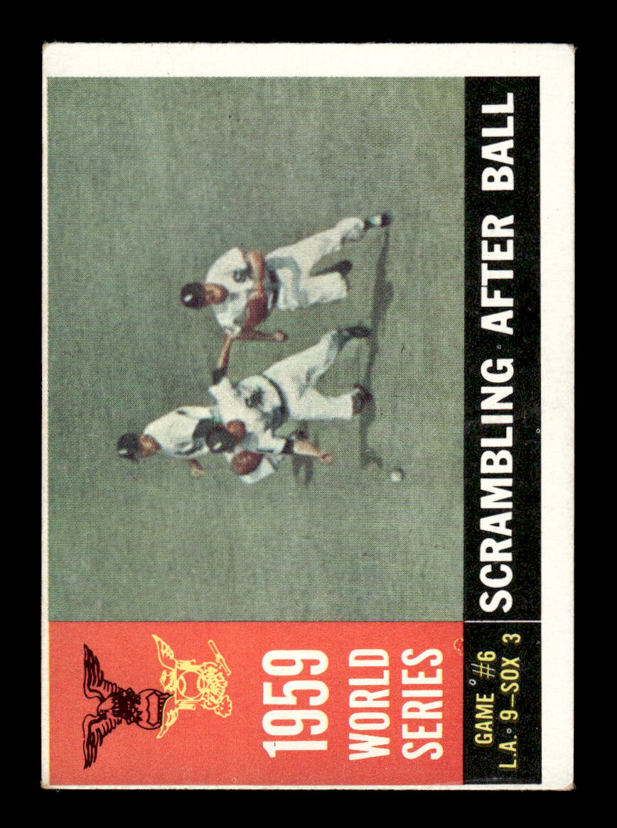 1960 Topps #390 World Series Game 6 - Scrambling After Ball VGEX