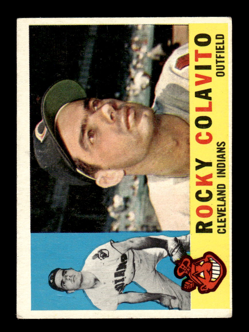 1960 Topps #400 Rocky Colavito - Cleveland Indians VGEX GRAY BACK