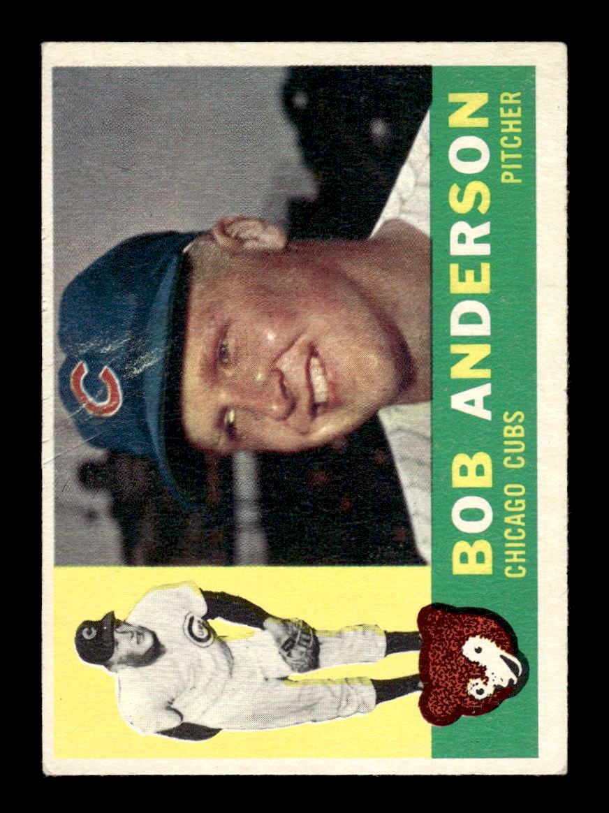 1960 Topps #412 Bob Anderson - Chicago Cubs VG GRAY BACK
