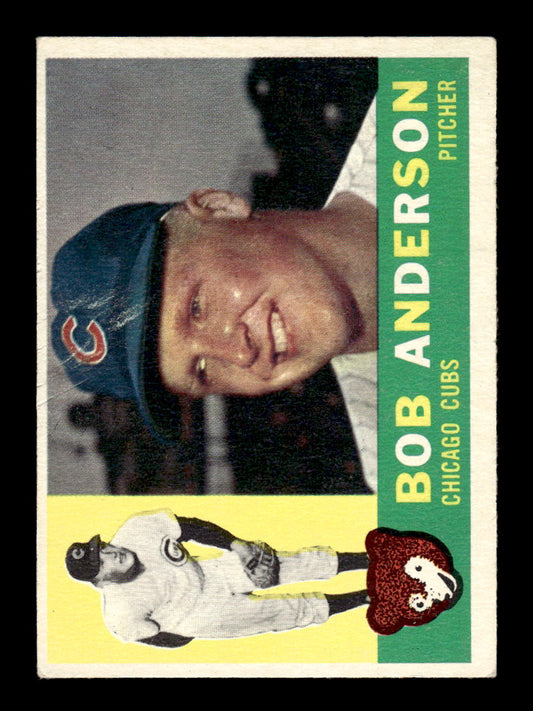 1960 Topps #412 Bob Anderson - Chicago Cubs VG GRAY BACK