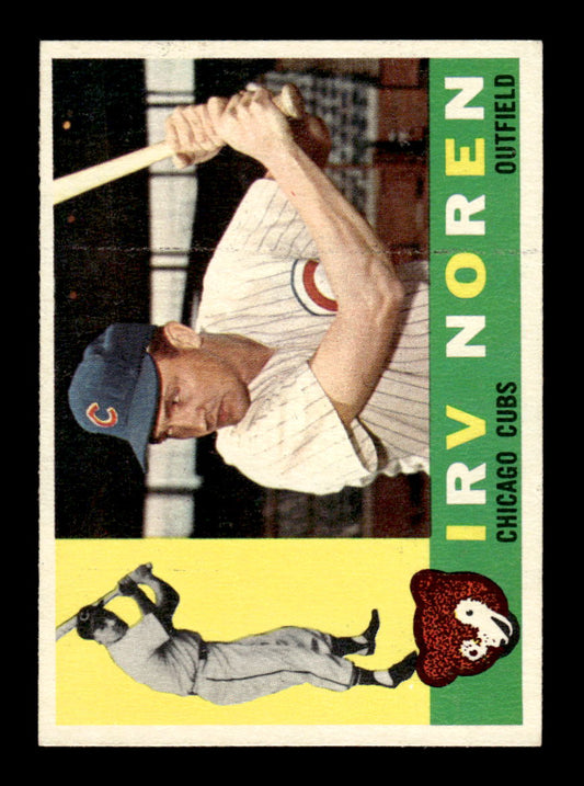 1960 Topps #433 Irv Noren - Chicago Cubs EX  GRAY BACK