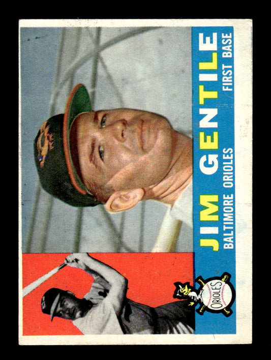 1960 Topps #448 Jim Gentile - Baltimore Orioles RC EX