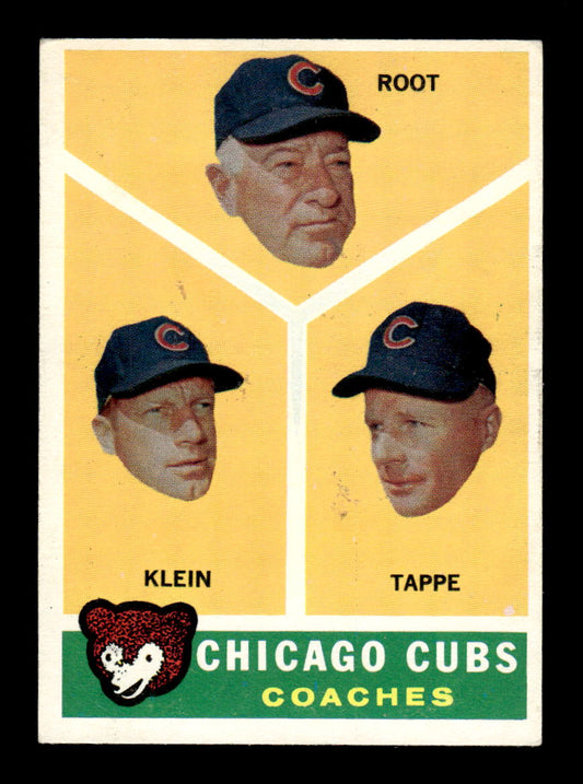 1960 Topps #457 Cubs Coaches EX