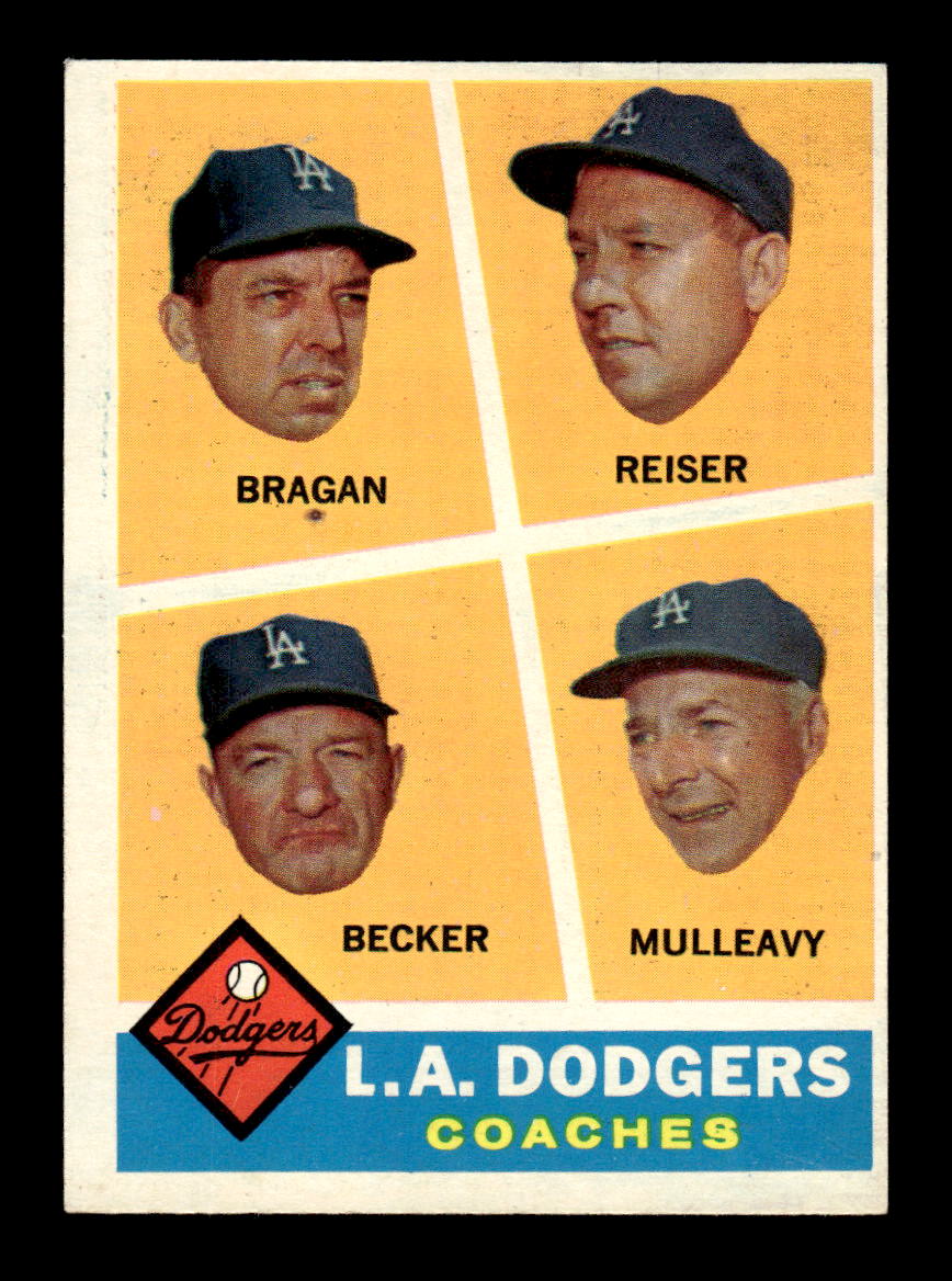 1960 Topps #463 Dodgers Coaches EXMT
