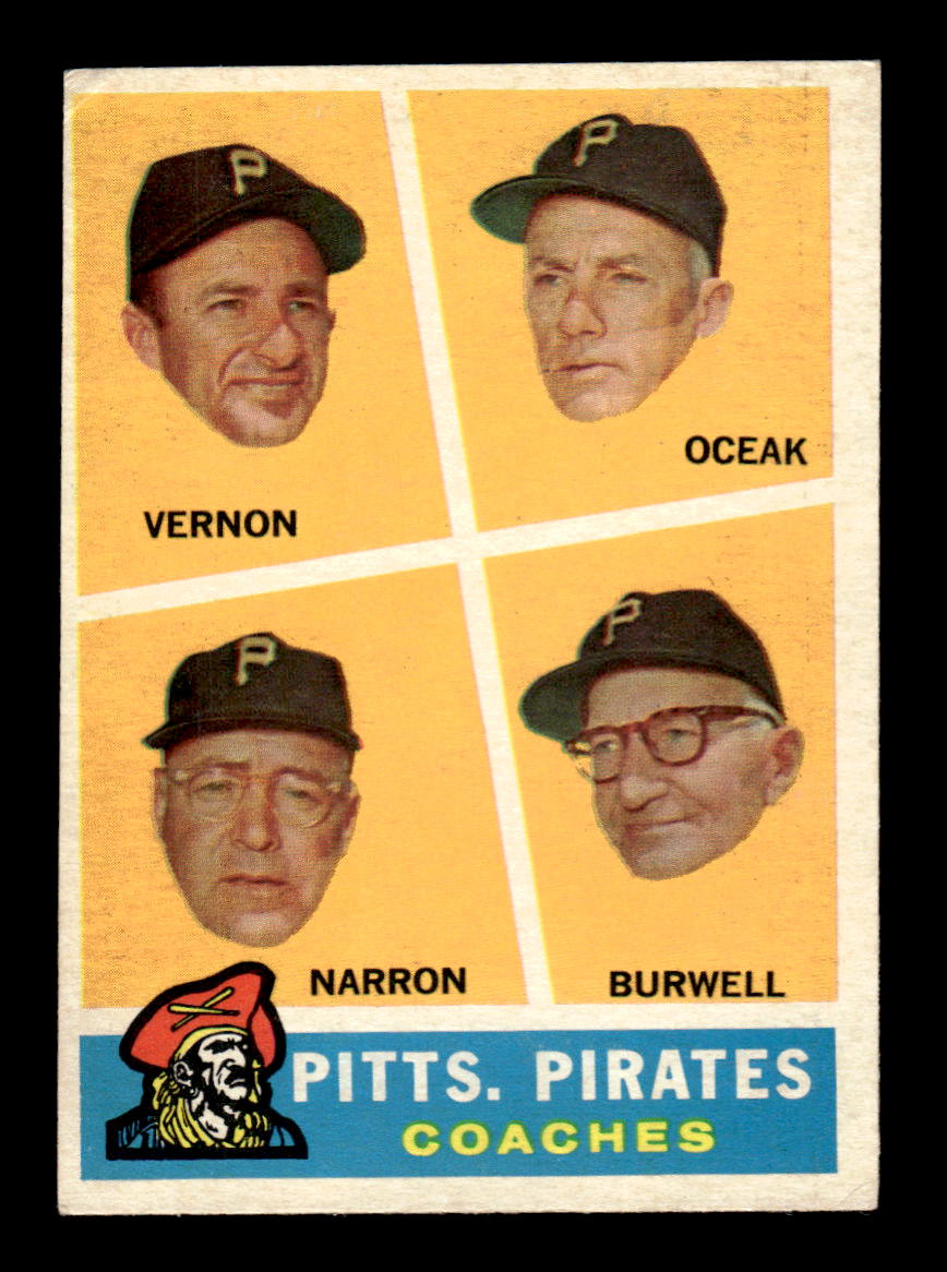 1960 Topps #467 Pirates Coaches VGEX