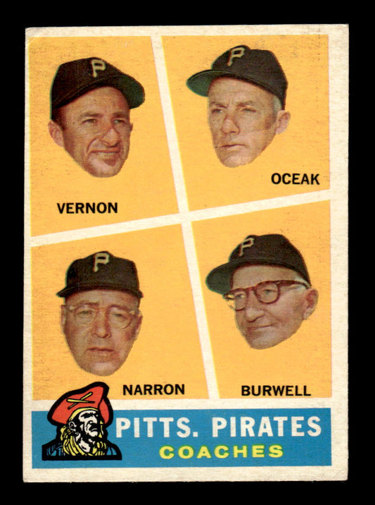 1960 Topps #467 Pirates Coaches VGEX