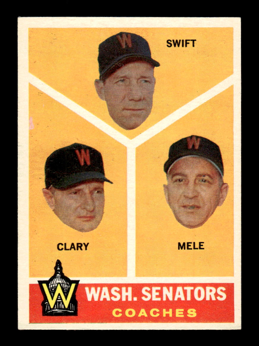 1960 Topps #470 Senators Coache NMT