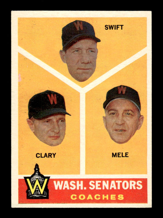 1960 Topps #470 Senators Coache NMT