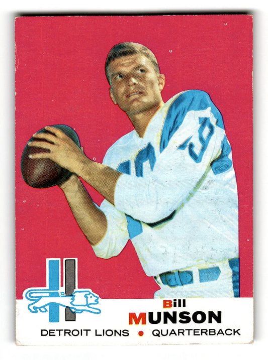 1969 Topps #11 Bill Munson Detroit Lions EX