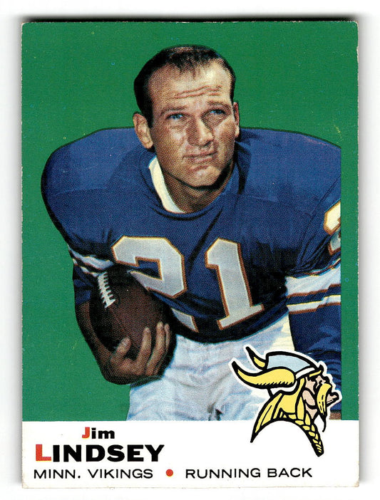 1969 Topps #13 Jim Lindsey RC Minnesota Vikings EX
