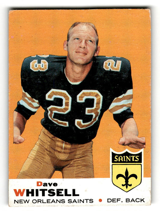 1969 Topps #14 Dave Whitsell New Orleans Saints EX