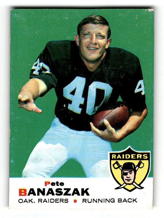 1969 Topps #30 Pete Banaszak RC Oakland Raiders G