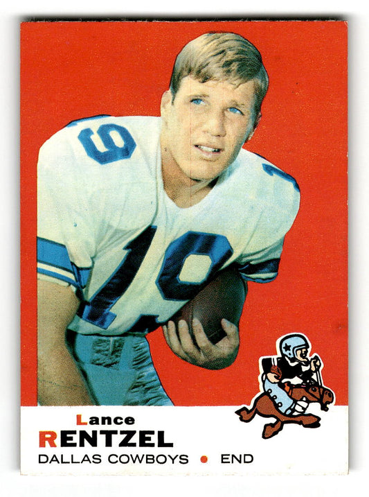 1969 Topps #31 Lance Rentzel RC Dallas Cowboys EX