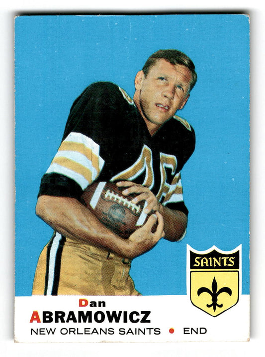 1969 Topps #36 Dan Abramowicz RC New Orleans Saints EX