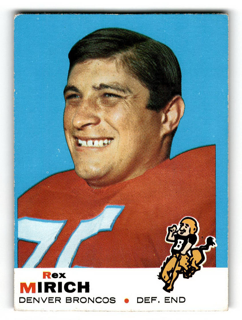 1969 Topps #49 Rex Mirich Denver Broncos EX