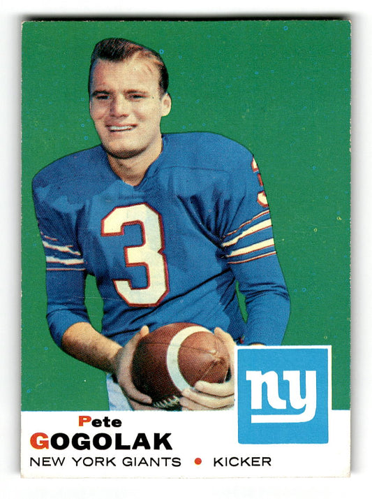 1969 Topps #62 Pete Gogolak New York Giants EX