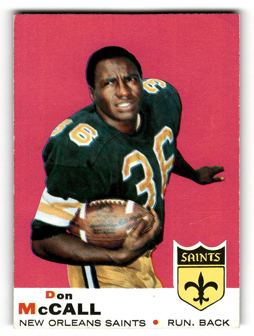 1969 Topps #83 Don McCall RC New Orleans Saints EX